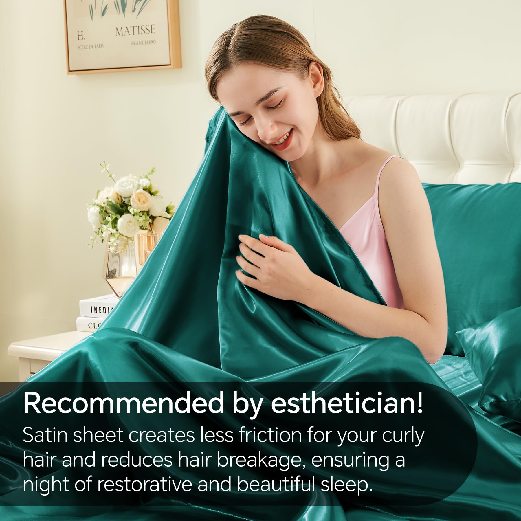 BEDELITE satin queen pillowcase-02 showing gentle skin-friendly design