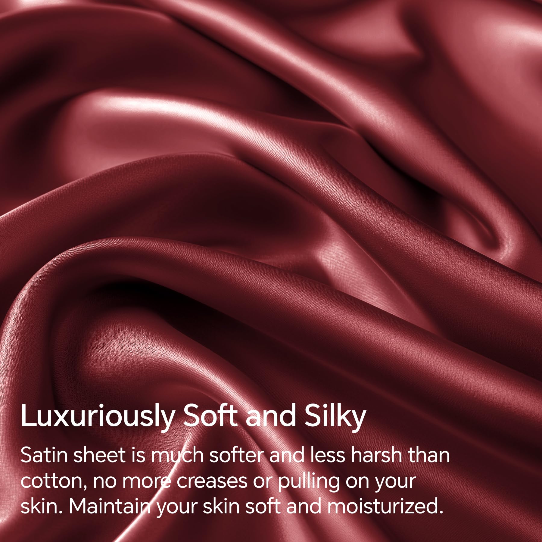 Bedelite satin sheets queen pillowcase one shows silky surface for gentle hair care