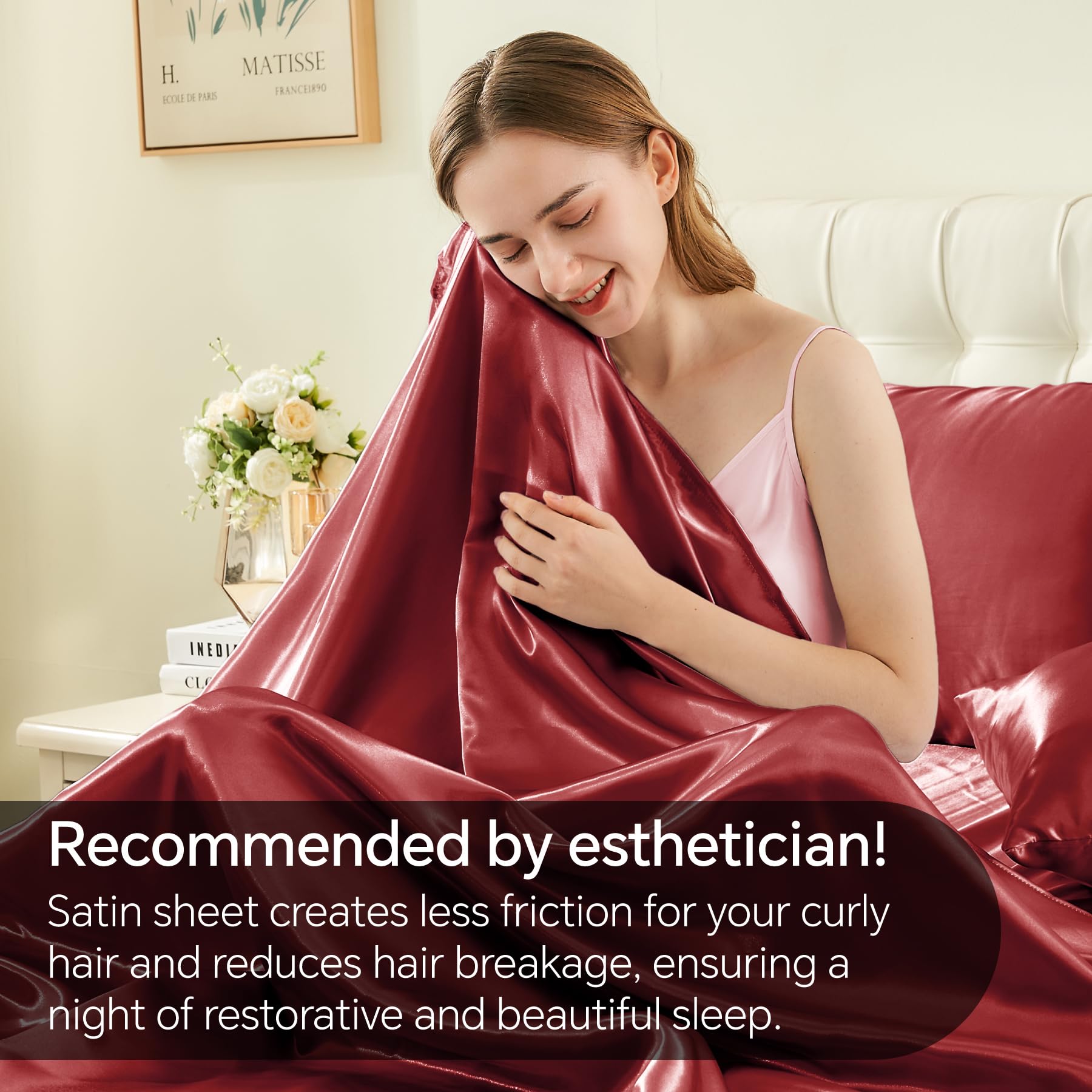 Bedelite satin sheets queen pillowcase two offers smooth texture for delicate skin
