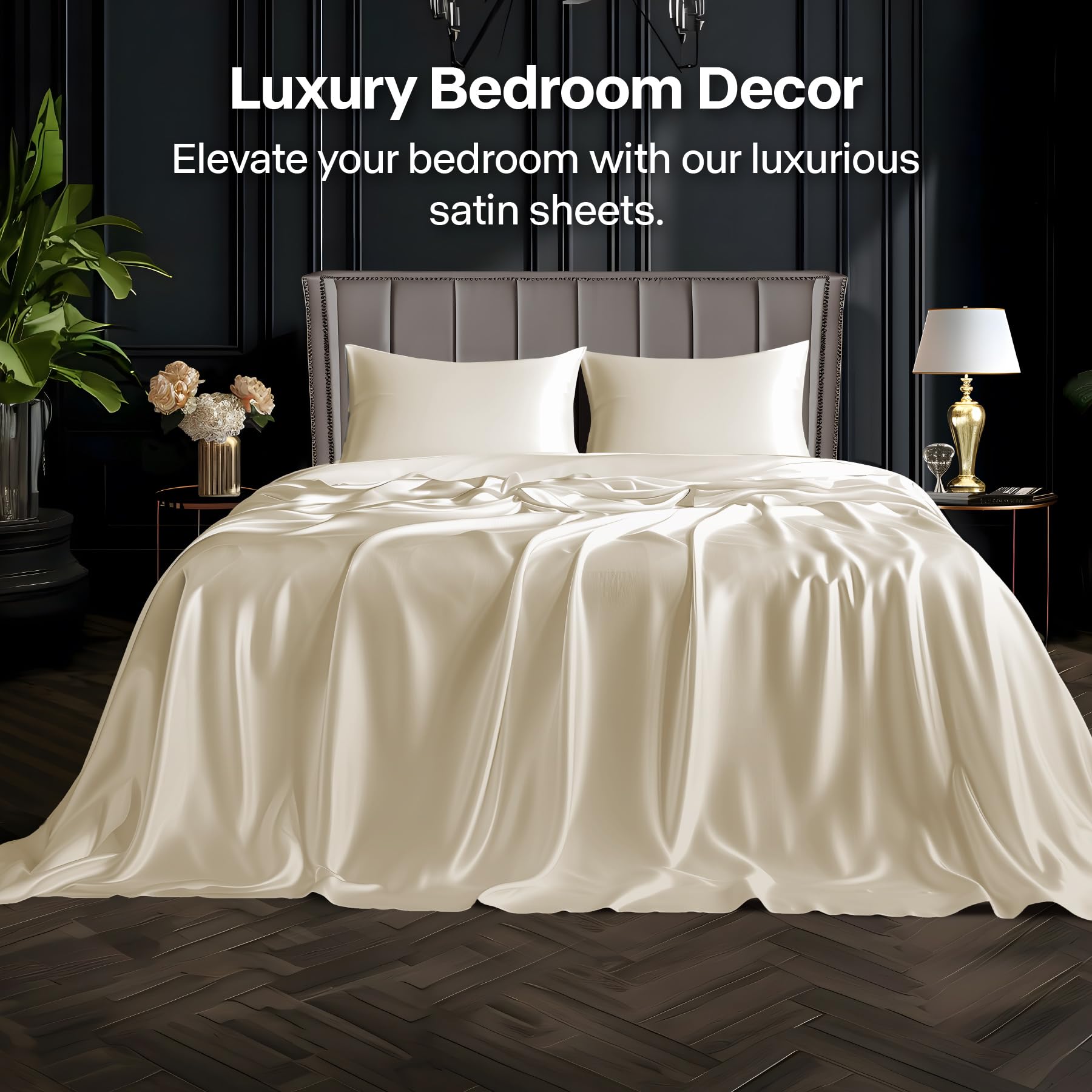 BEDELITE satin sheets soft silky touch enhances comfort and skin feel.
