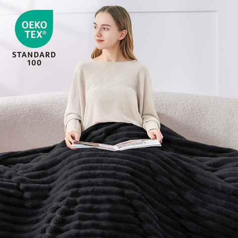 BEDELITE soft double-sided fleece blanket adds breathable warmth during chilly nights.