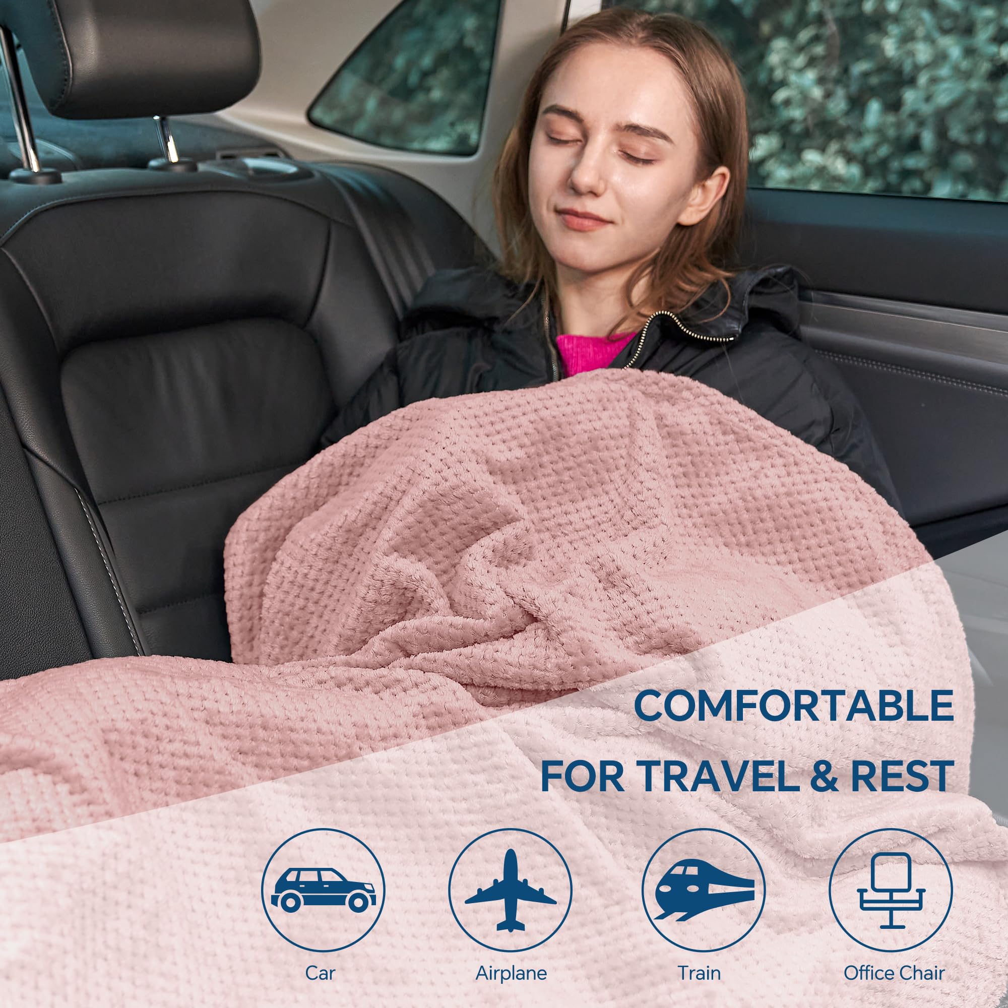 BEDELITE travel blanket easy-care resists shrinking and fading after washing