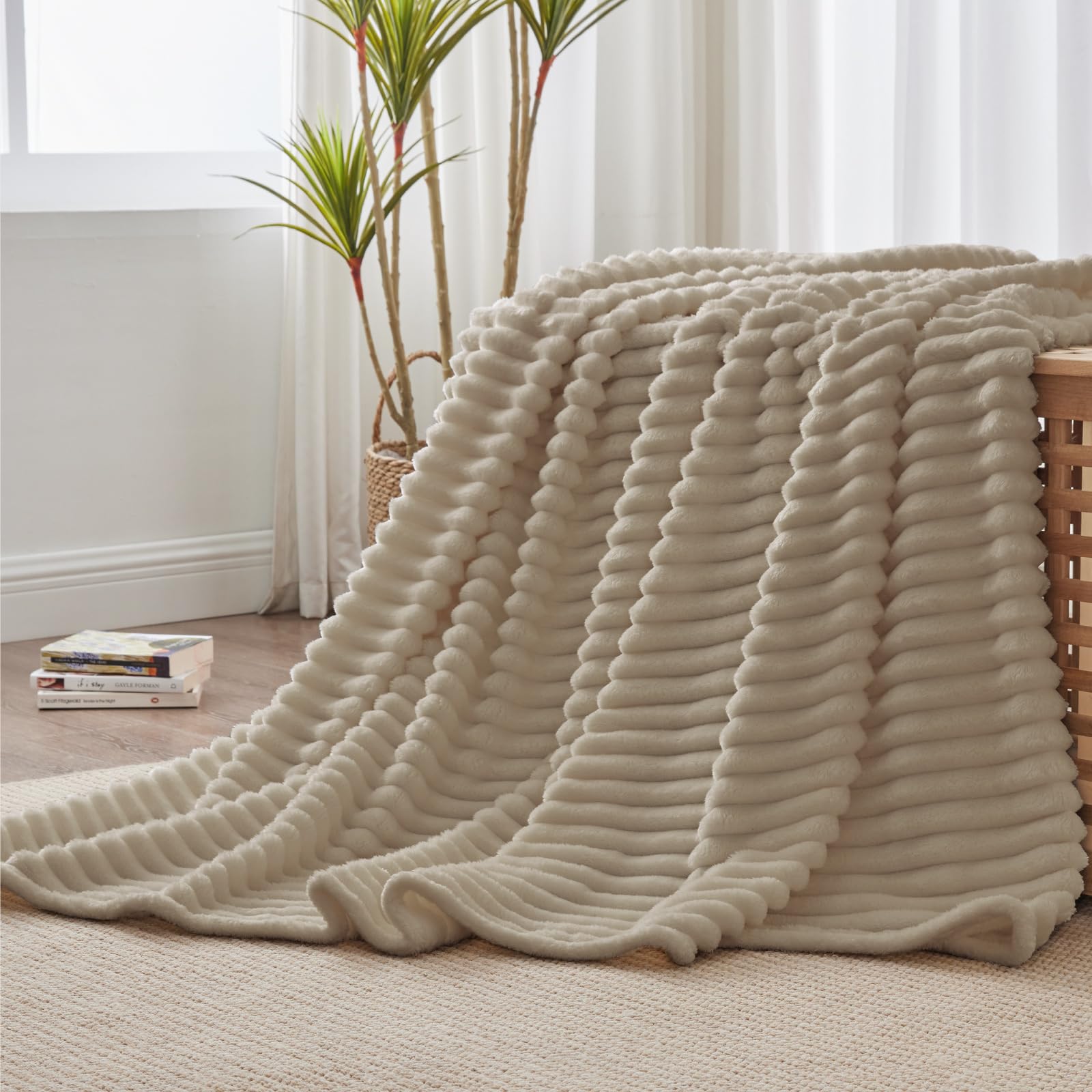 BEDELITE Twin Blanket soft fleece closeup highlights plush comfort.