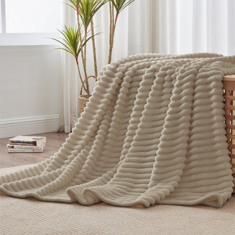 BEDELITE Twin Blanket soft fleece closeup highlights plush comfort.