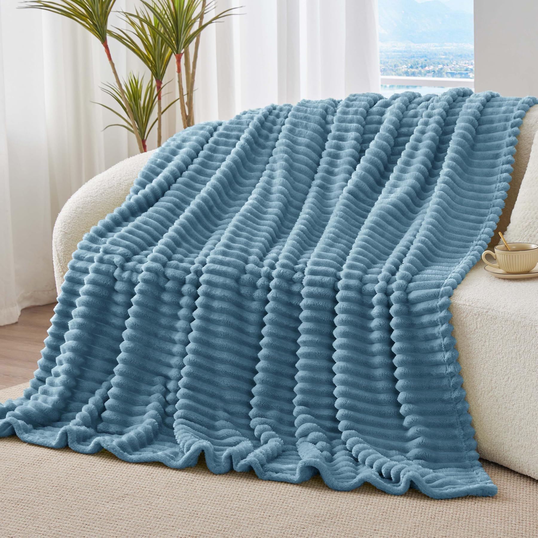 BEDELITE twin blanket styling on bedroom decor with subtle stripes