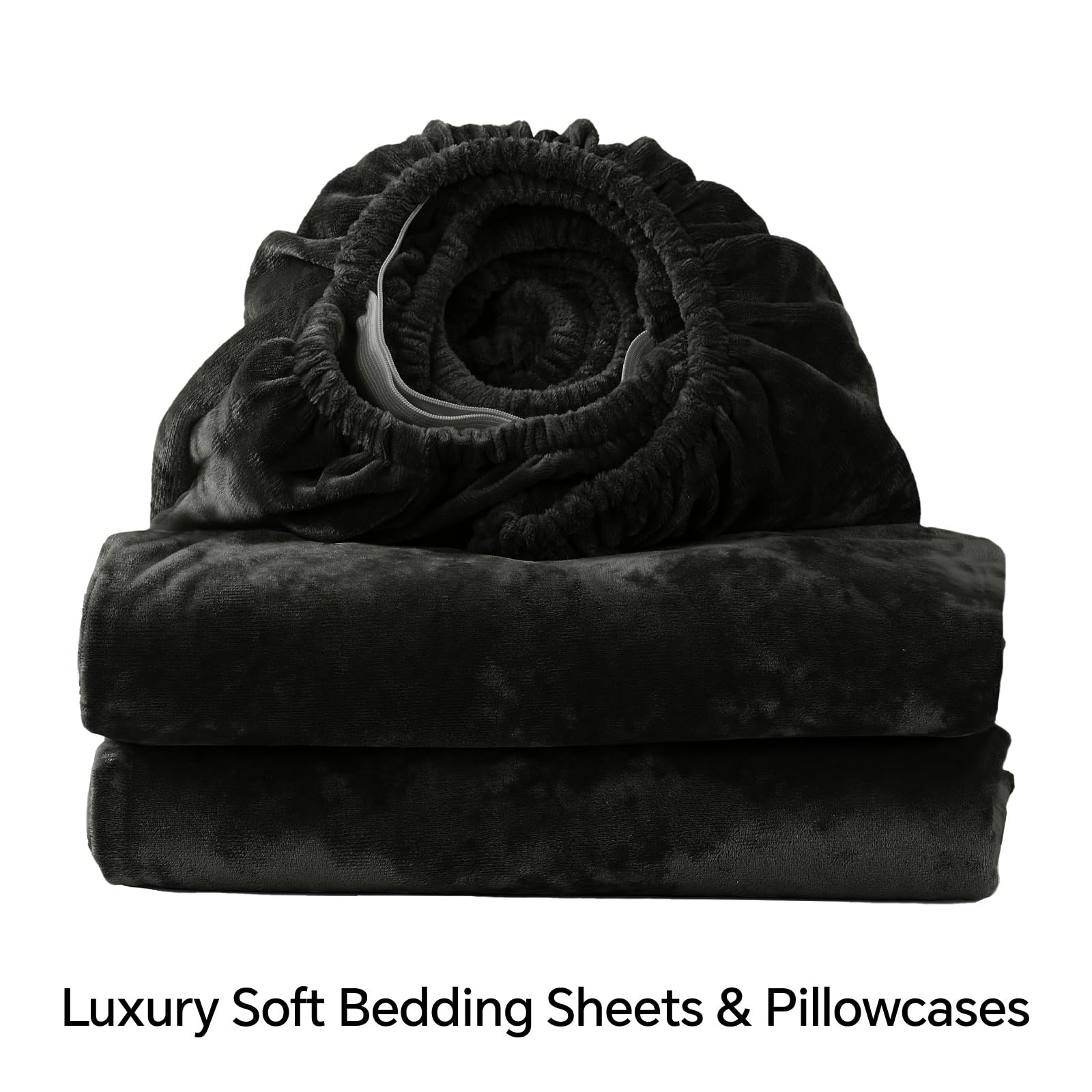 BEDELITE velvet king-size set in black complements modern décor