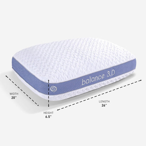 Bed setup with Balance Pillow demonstrating neutral to warm sleepers