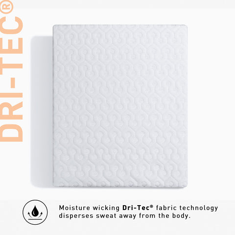 Bedgear Dri-Tec protector is machine washable for easy care.