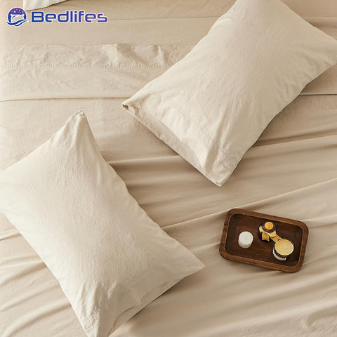 Bedlifes easy-care linen cleans easily with cold wash and low tumble dry.