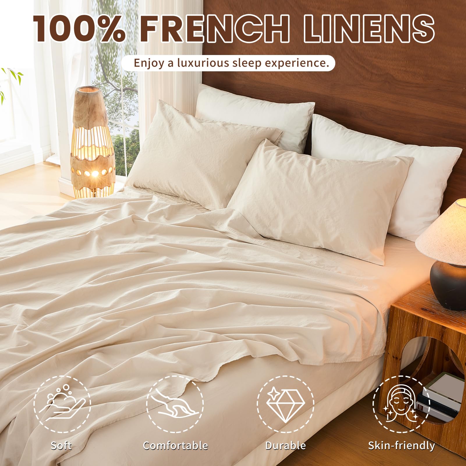 Bedlifes fitted sheet queen 60x80 with 16-inch pockets stays snug on the mattress.