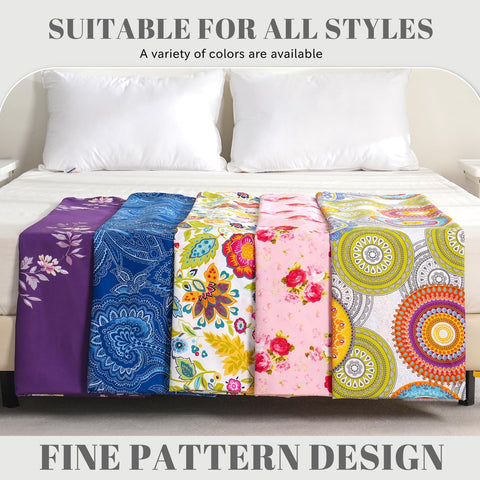 Bedlifes king-bedroom setup demonstrates elegant floral sheets elevating room style.
