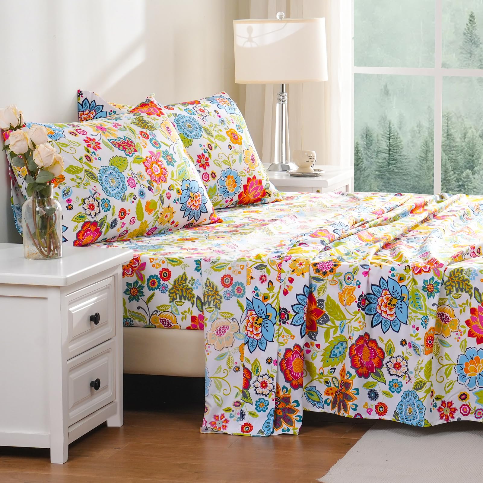 Bedlifes king deep-pocket sheets fit up to 16 inches for secure bedding.