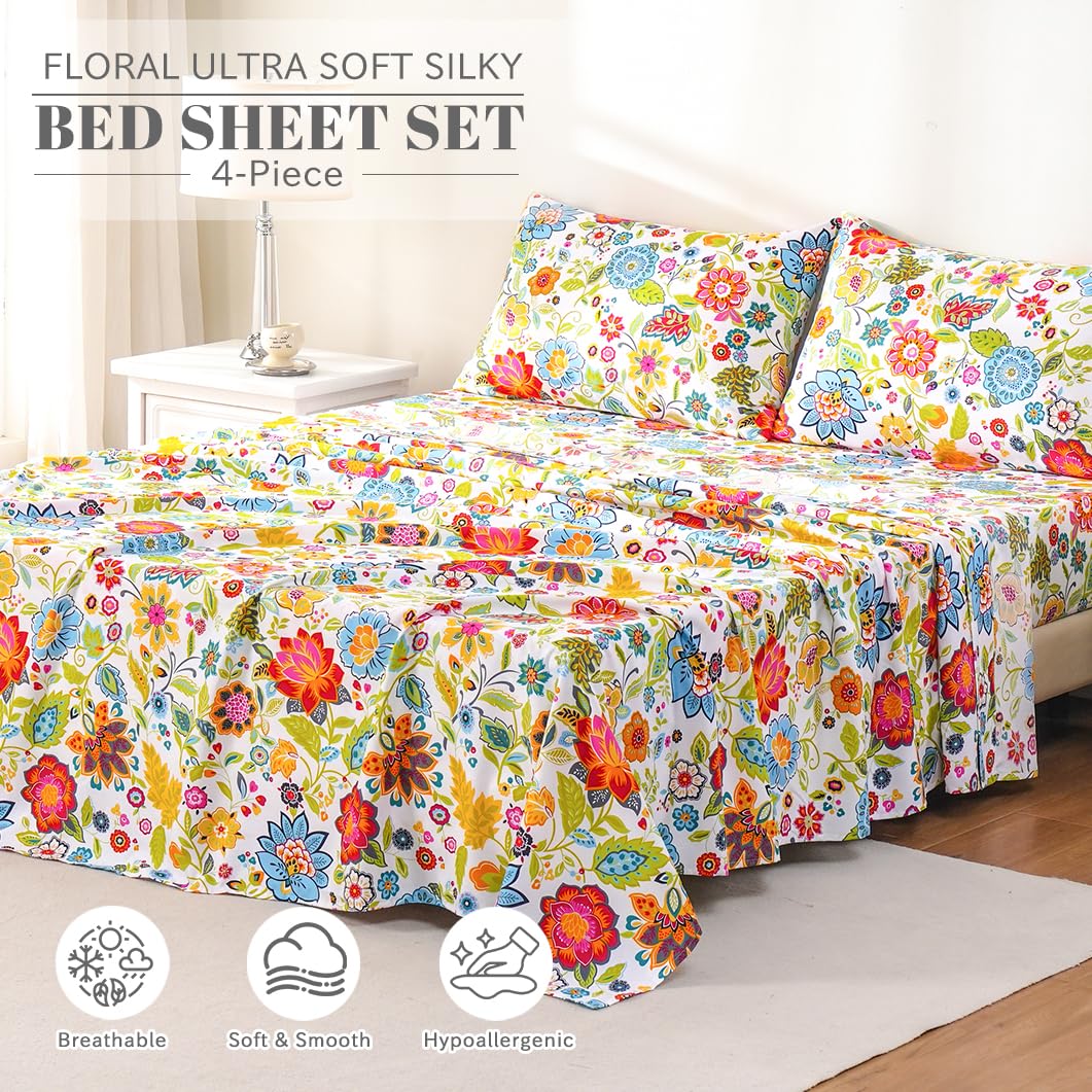 Bedlifes king sheets feature breathable microfiber to help you stay cool all night.