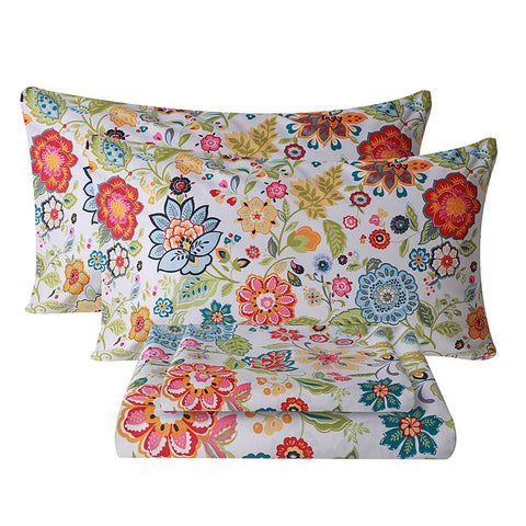 Bedlifes King Sheet Set with ultra-soft floral design for cozy comfort.