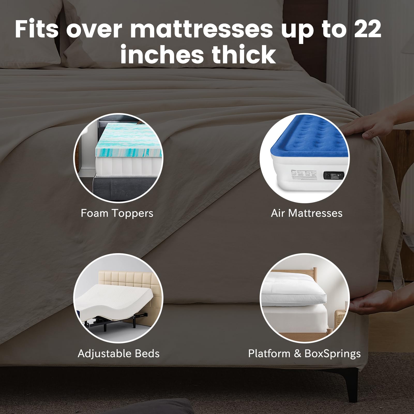 Bedlifes linen close-up highlights natural texture and softness after washing.