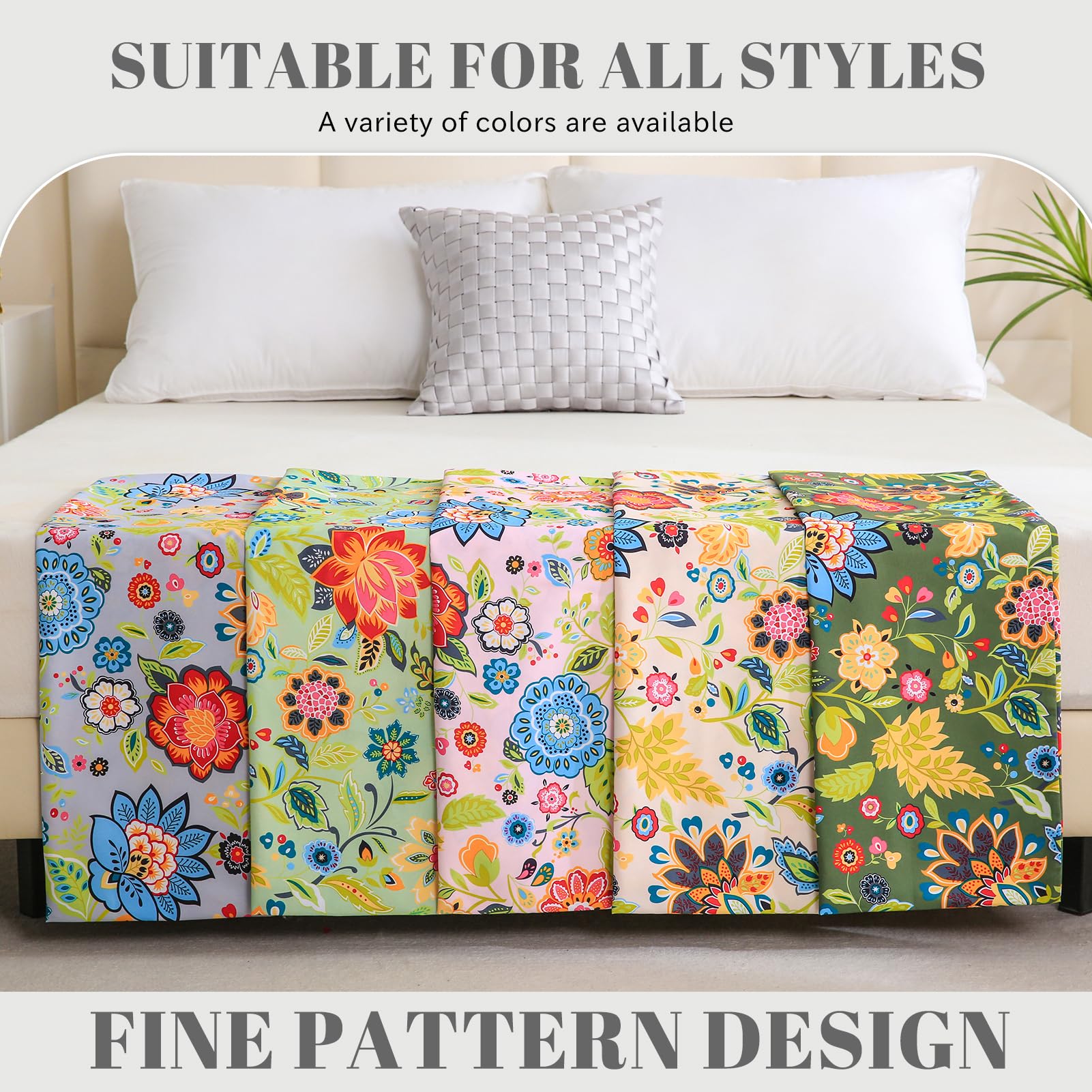Bedlifes vibrant floral print resists fading for long-lasting color