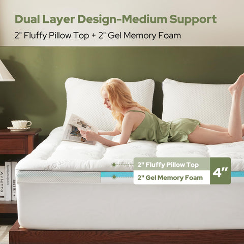 BEDLORE 2-in-1 dual-layer design close-up for customizable sleep comfort