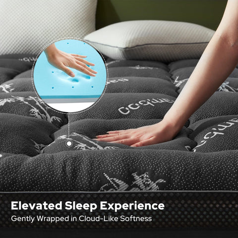 BEDLORE gel foam layer demonstrates cooling action for breathability.