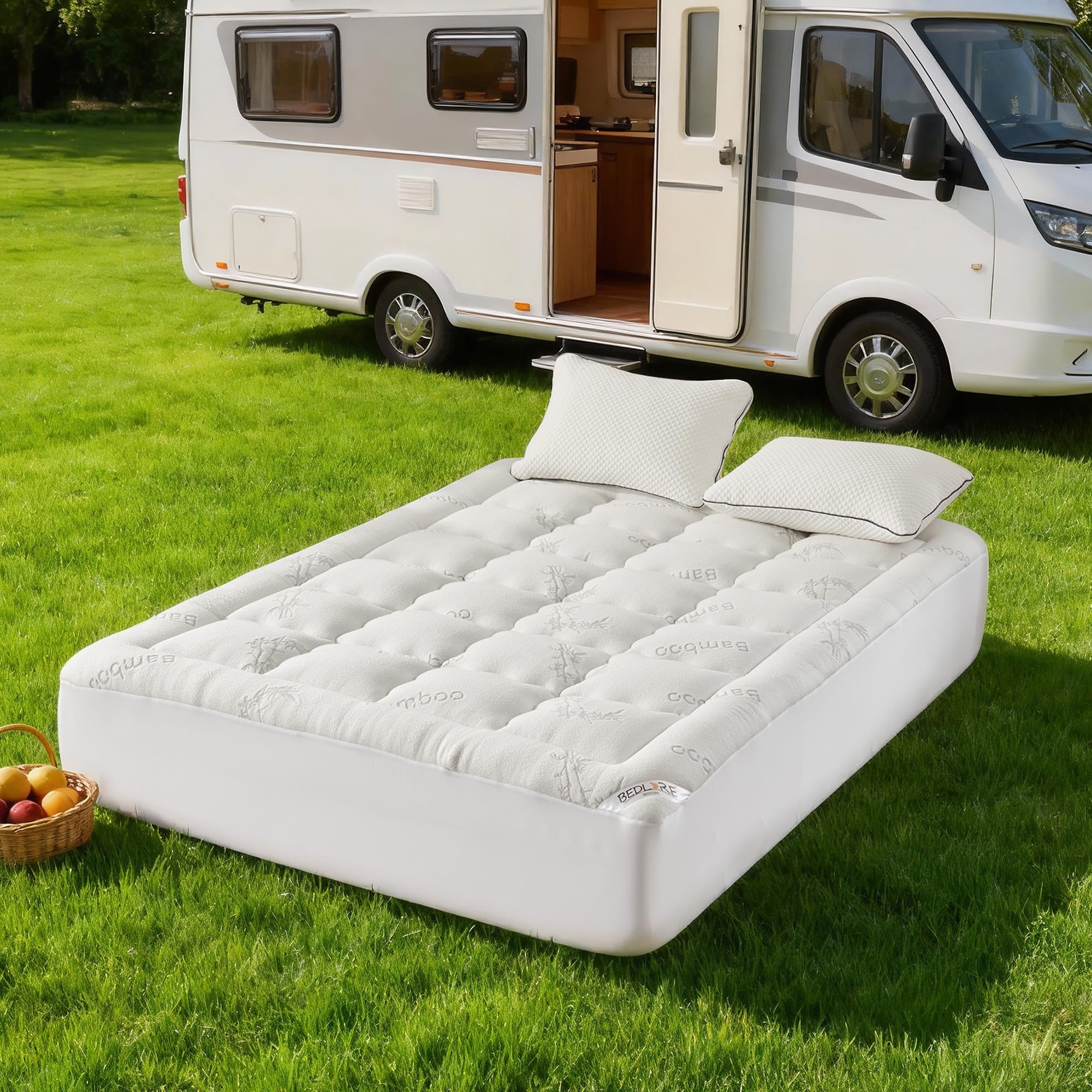 BEDLORE topper fits mattresses from 6 to 18 inches