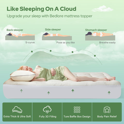 BEDLORE breathable topper helps you stay cool during warm nights