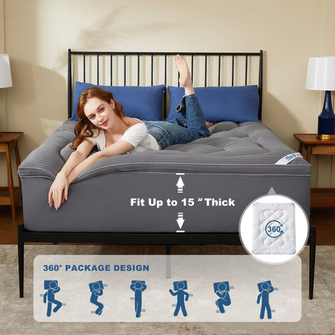 BEDLORE elastic-deep-pocket reduces movement and noise for a steadier night.