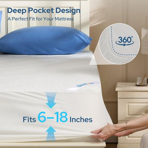 BEDLORE King Mattress Protector 6-18 inch fit image