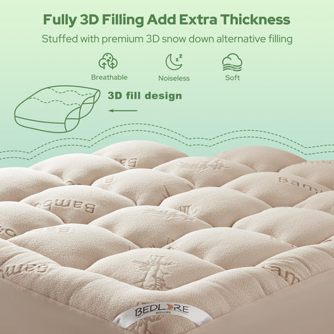 BEDLORE king breathable beige fabric enhancing sleep climate