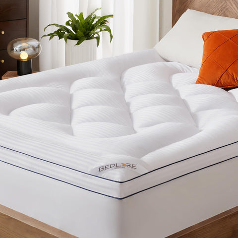 BEDLORE King Mattress Topper with thick pillow top for lasting comfort