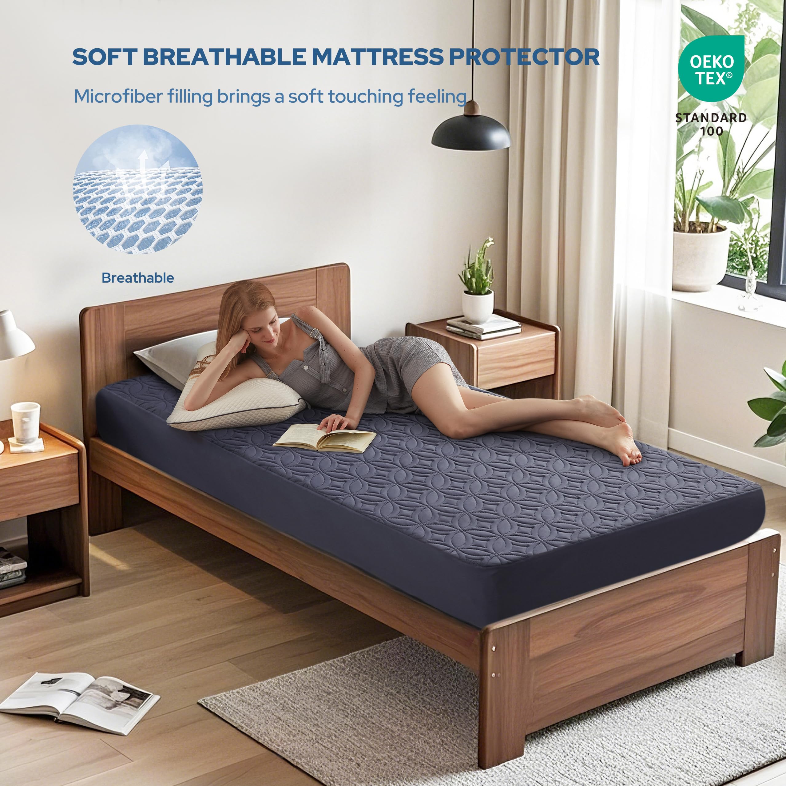 Bedlore quilted design adds a stylish, comfortable layer to your bed.