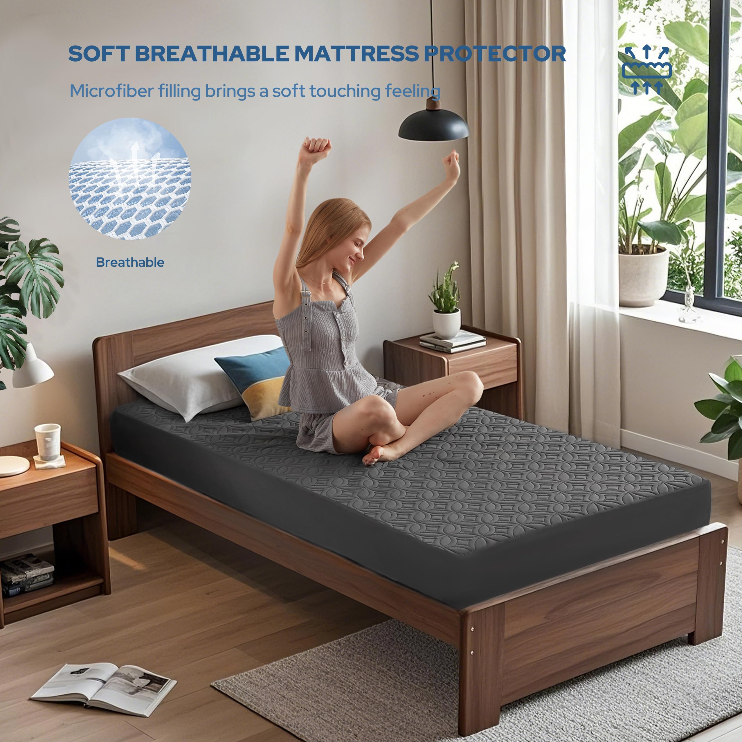 Bedlore quilted design adds style and even support