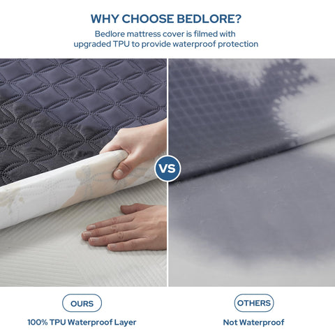 BEDLORE soft-top waterproof cover delivers quiet, comfortable sleep
