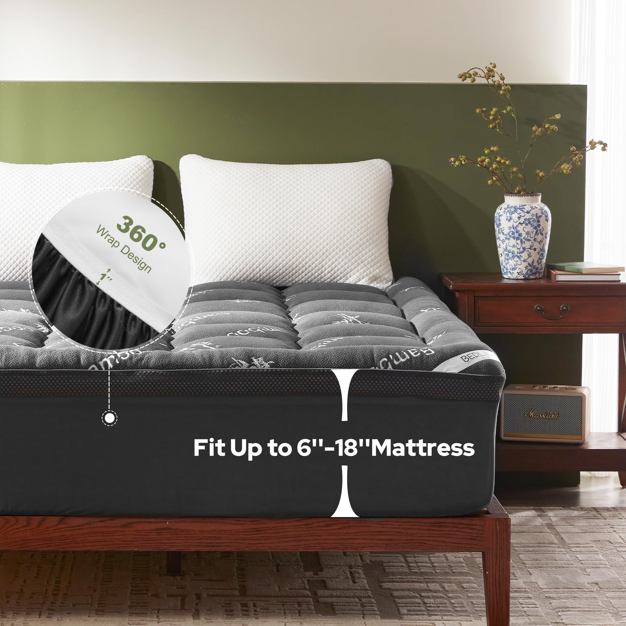 BEDLORE topper ships vacuum-packed and expands to full thickness