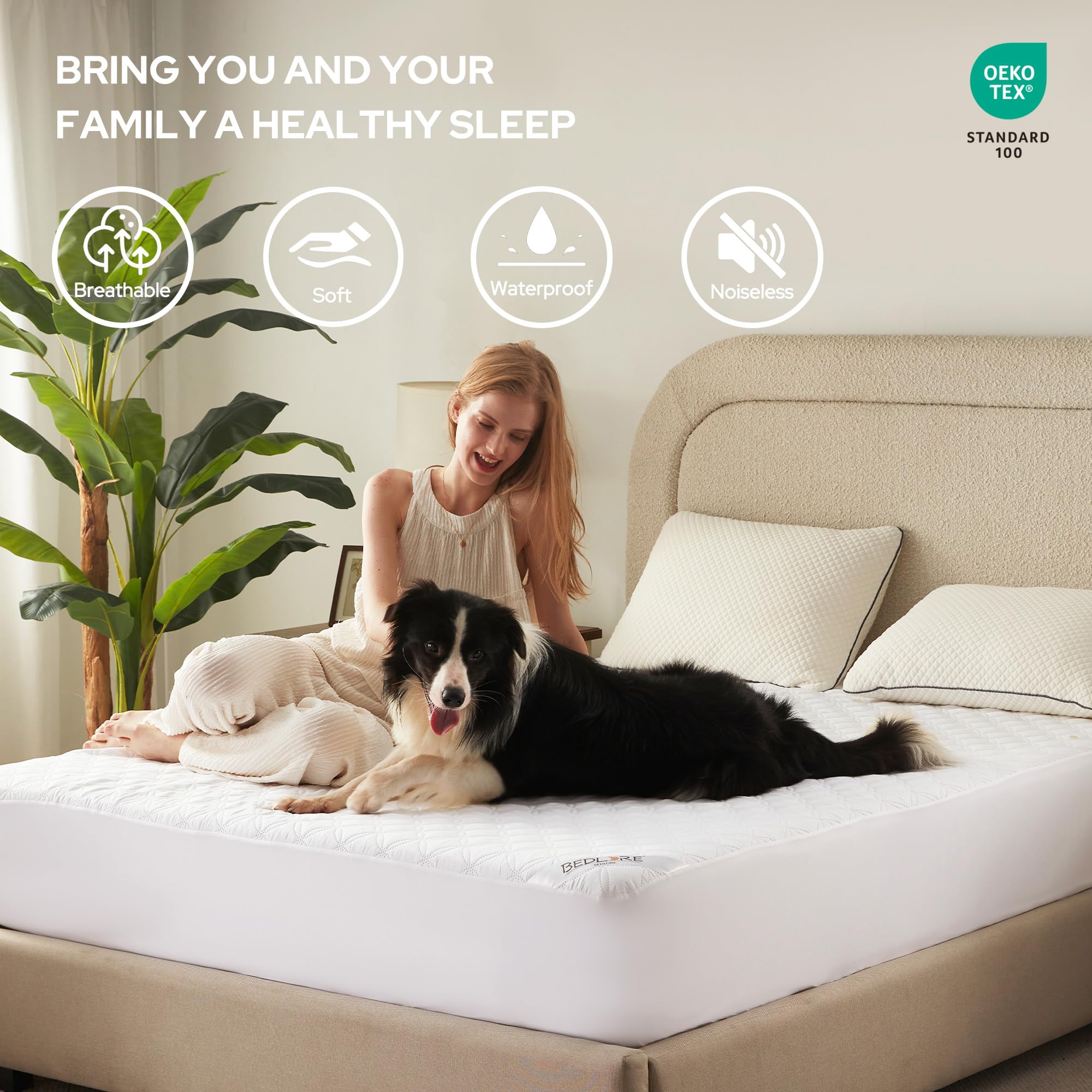 Bedlore TPU waterproof layer prevents leaks and stains.