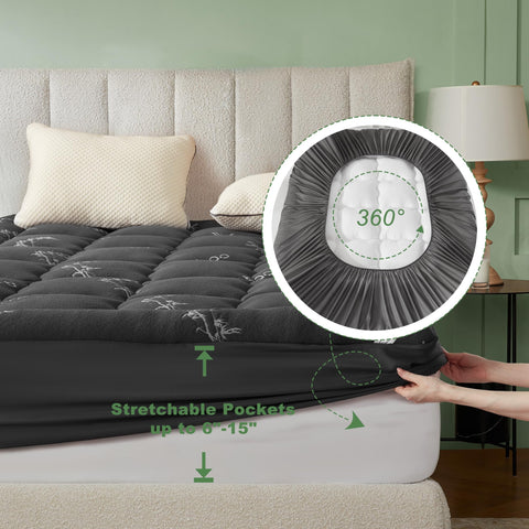 BEDLORE Twin XL machine washable topper for quick refresh and easy care