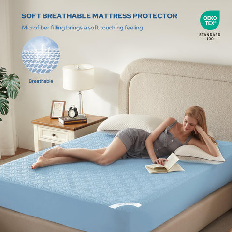 BEDLORE ultra-soft, noiseless fabric delivers breathable night-long comfort.