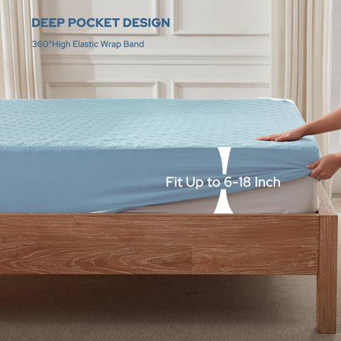 BEDLORE upgraded TPU waterproof layer blocks liquids to protect the mattress.