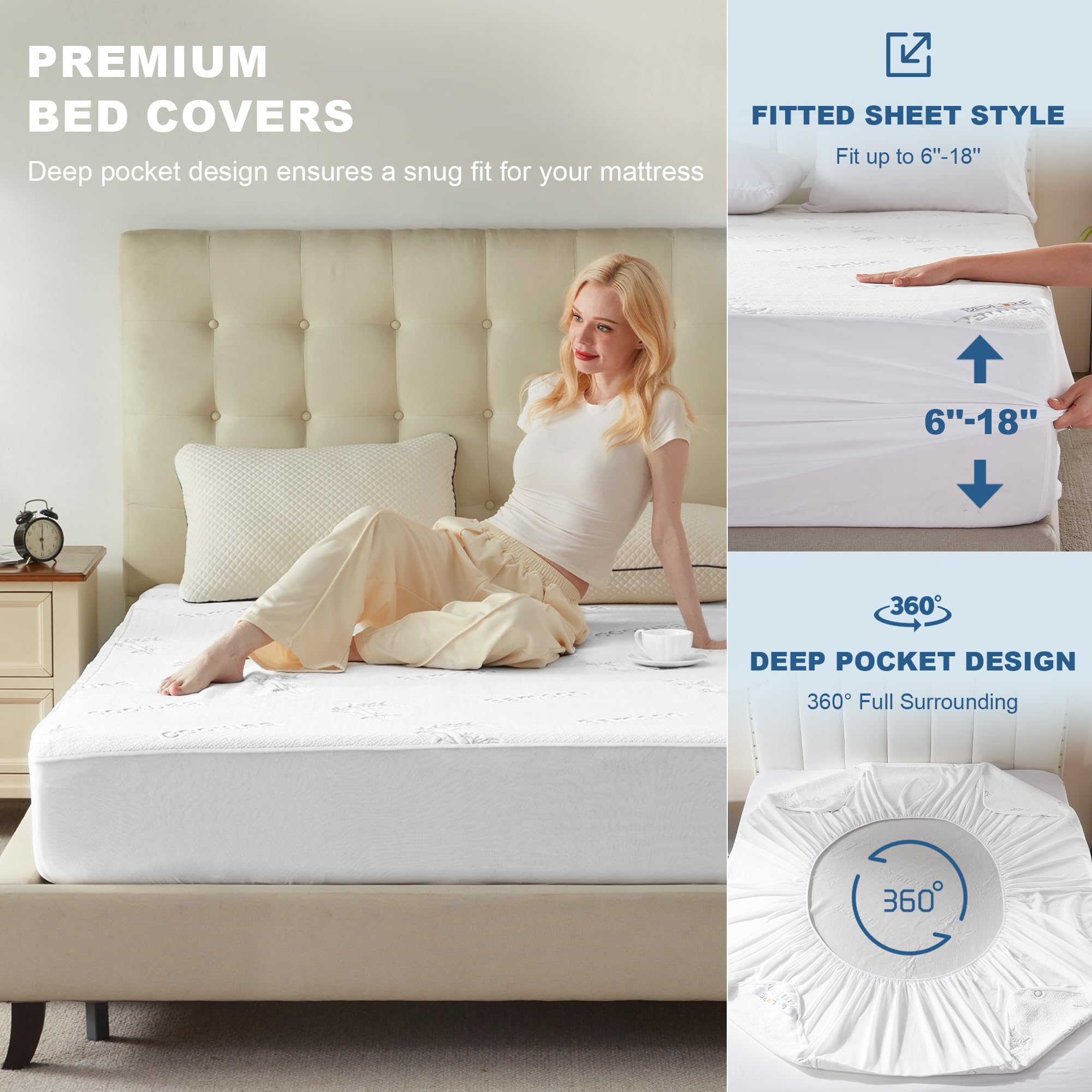 BEDLORE viscose bamboo cover delivers soft, breathable comfort for restful nights.