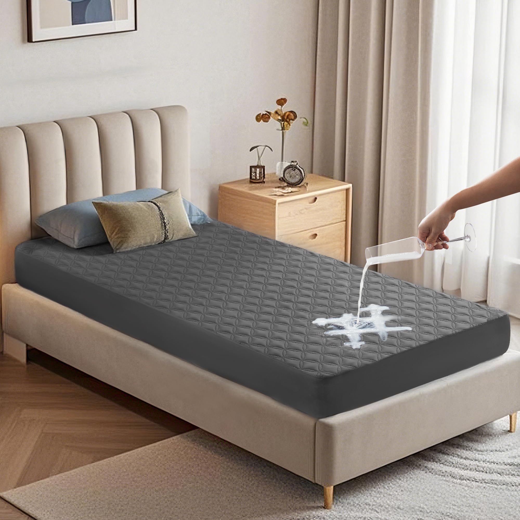 BEDLORE surface close-up shows soft fabric for comfortable sleep and protection.