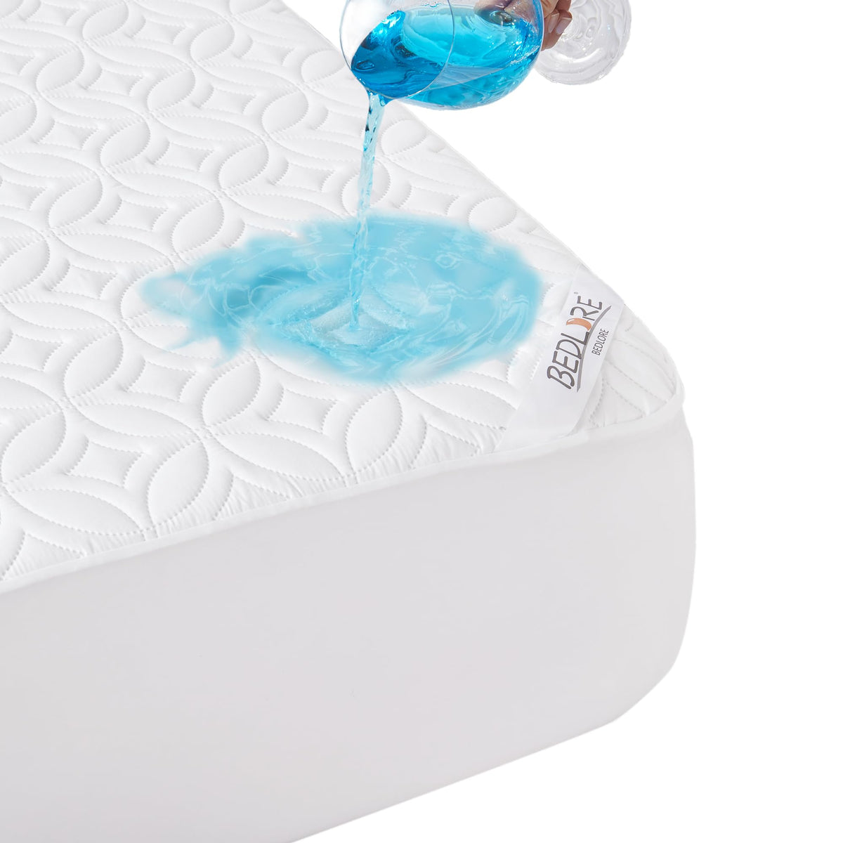 Bedlore waterproof mattress protector for queen beds blocks spills and protects your mattress