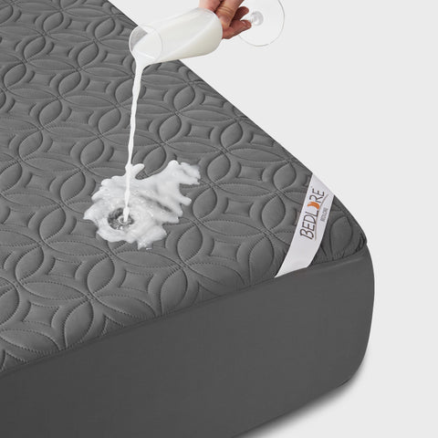 BEDLORE waterproof mattress protector for RV queen, 6-18 inch depth, protects against spills.
