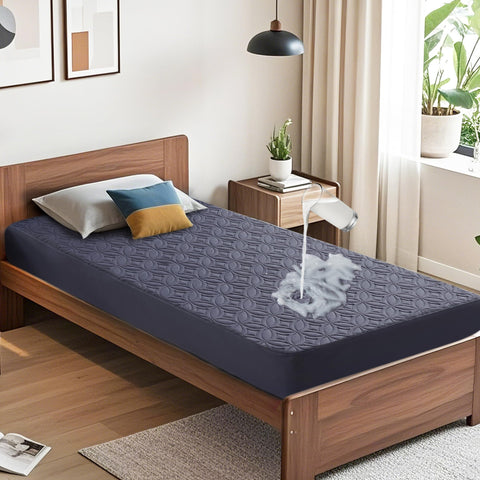 Bedlore waterproof mattress protector offers spill protection for peaceful sleep.