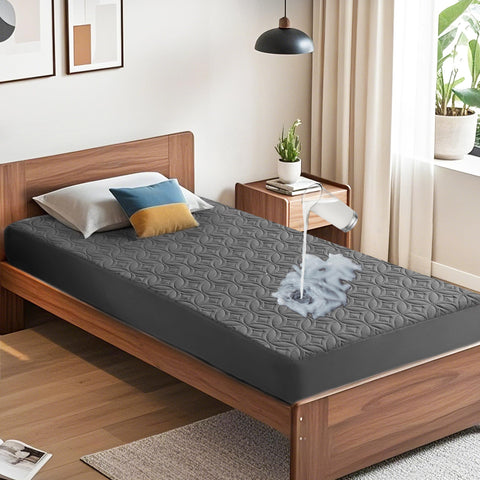Bedlore waterproof twin mattress protector blocks moisture for dry sleep