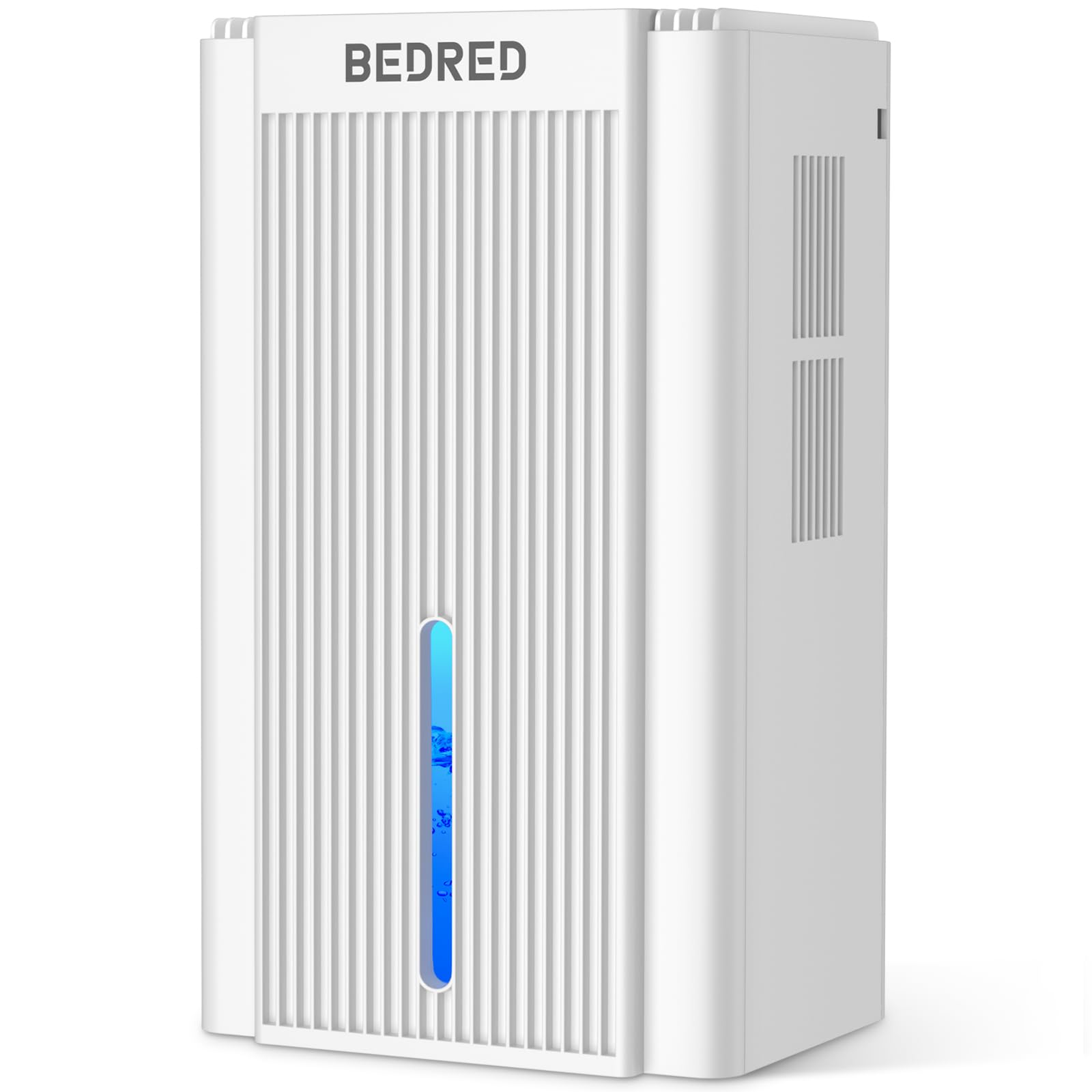 BEDRED 95oz dehumidifier with ambient light in living room improves comfort and air quality.