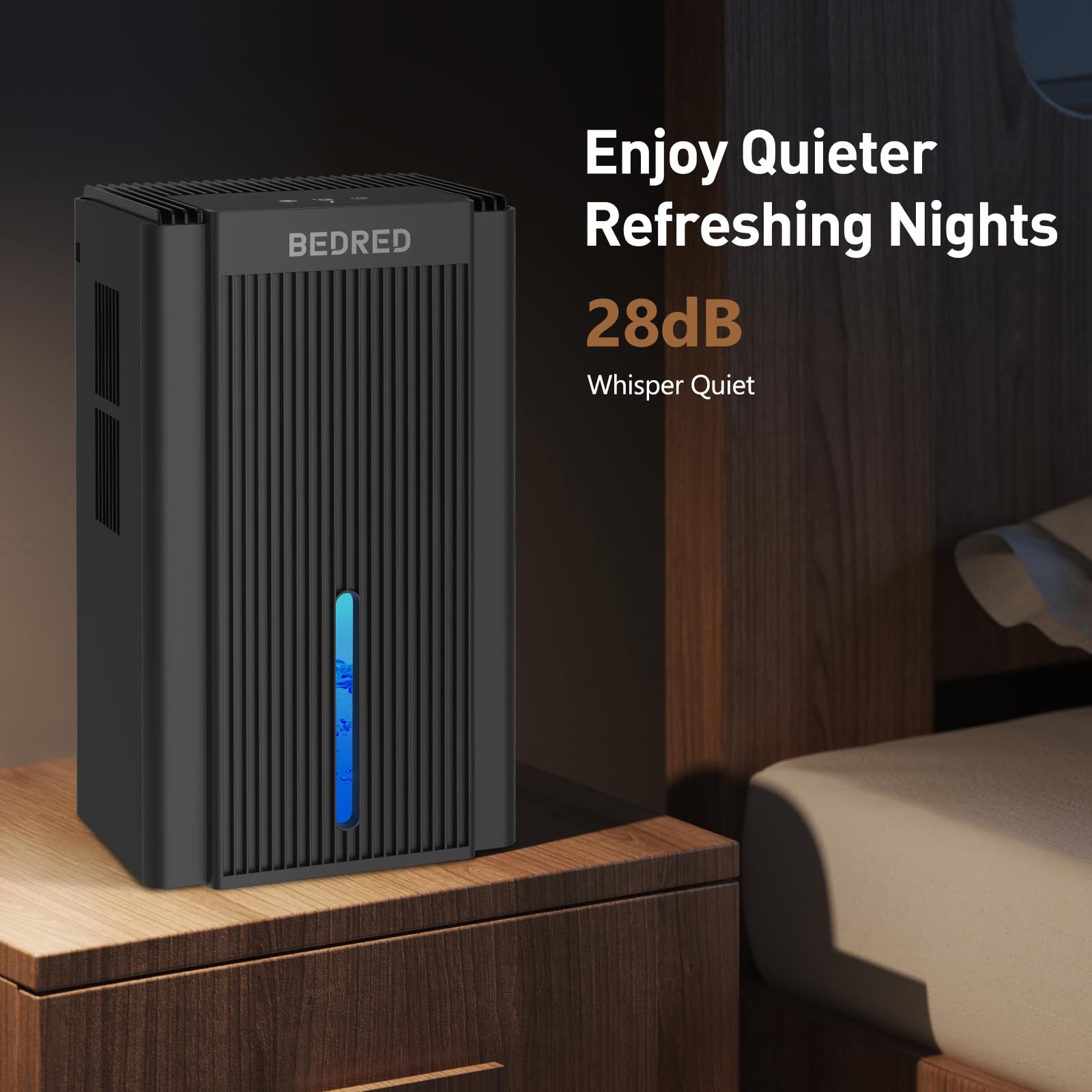 BEDRED dehumidifier ideal for living rooms, reducing humidity and improving comfort.
