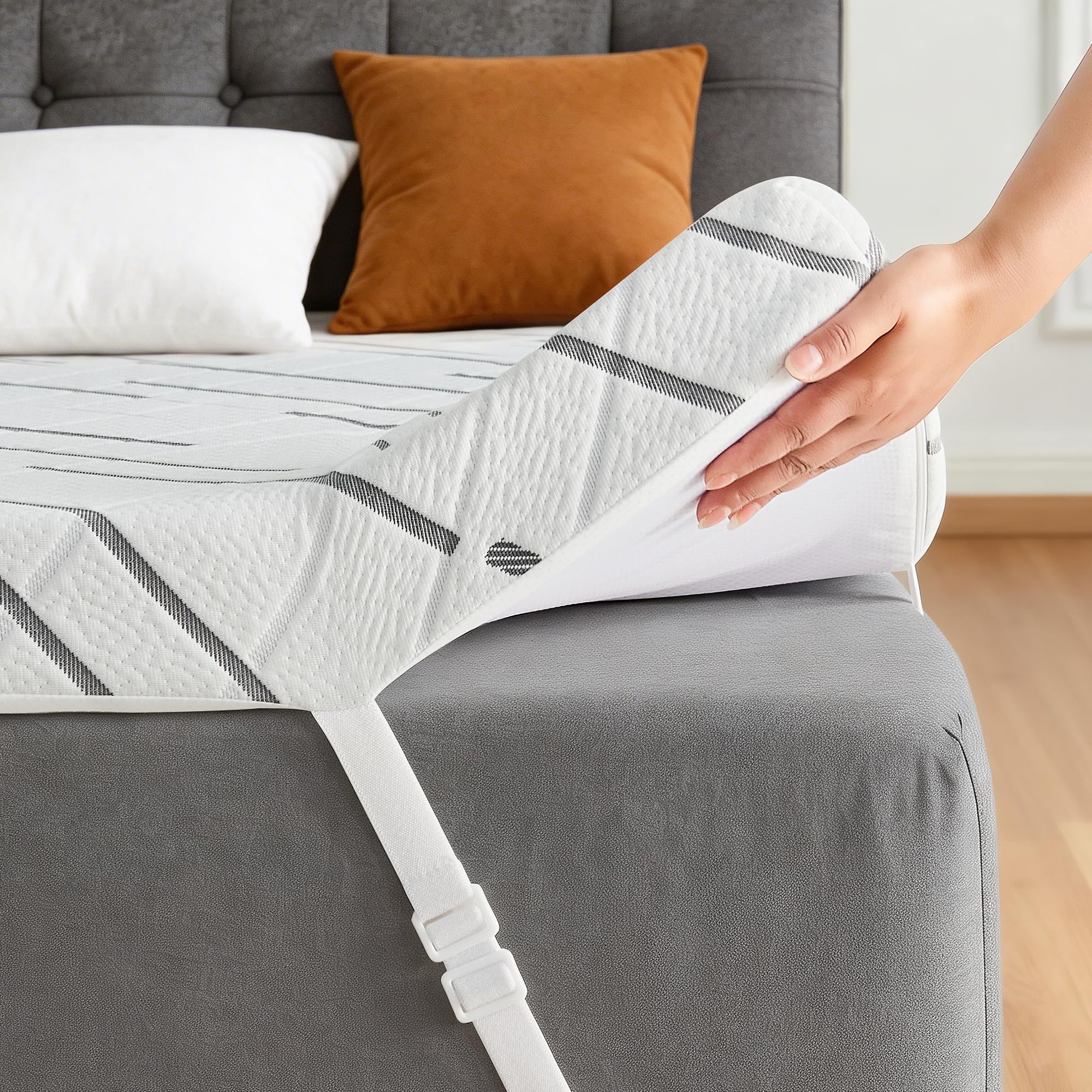 bedsmile 3inch gel memory foam topper delivering cooling comfort and balanced support.