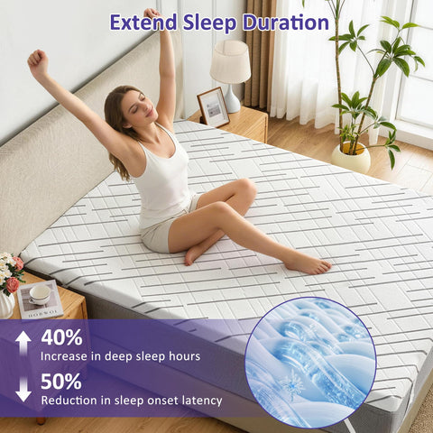 bedsmile bamboo viscose cover demonstrates breathable, skin-friendly surface for cooler nights.