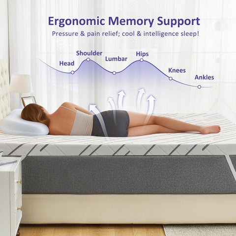bedsmile body-curve friendly topper supports posture for restful sleep.
