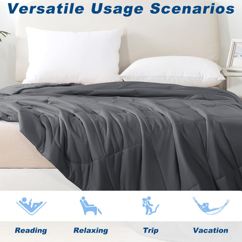 bedsmile cooling comforter king in-bed use demonstrates versatile comfort during sleep and relaxation.