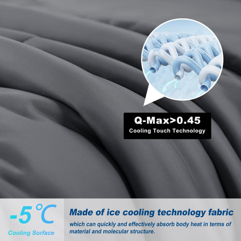 bedsmile cooling comforter king stitching detail highlights durable seams and secure edges for lasting use.