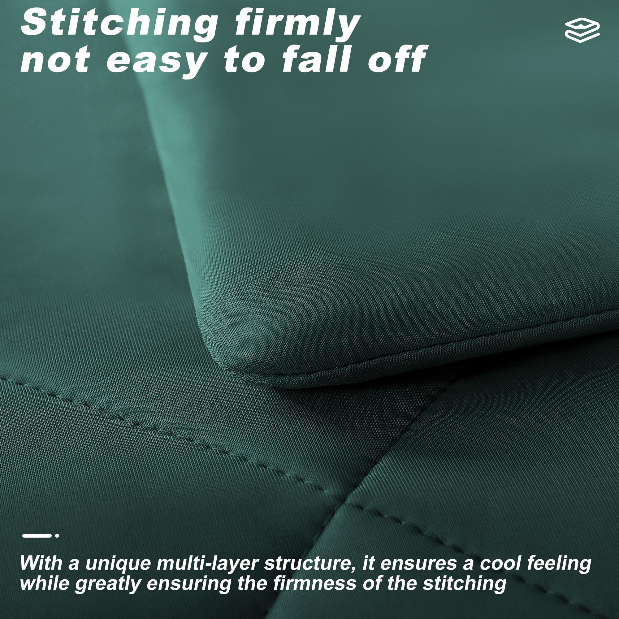 bedsmile cooling comforter queen emerald green reversible design shows equal cooling on both sides